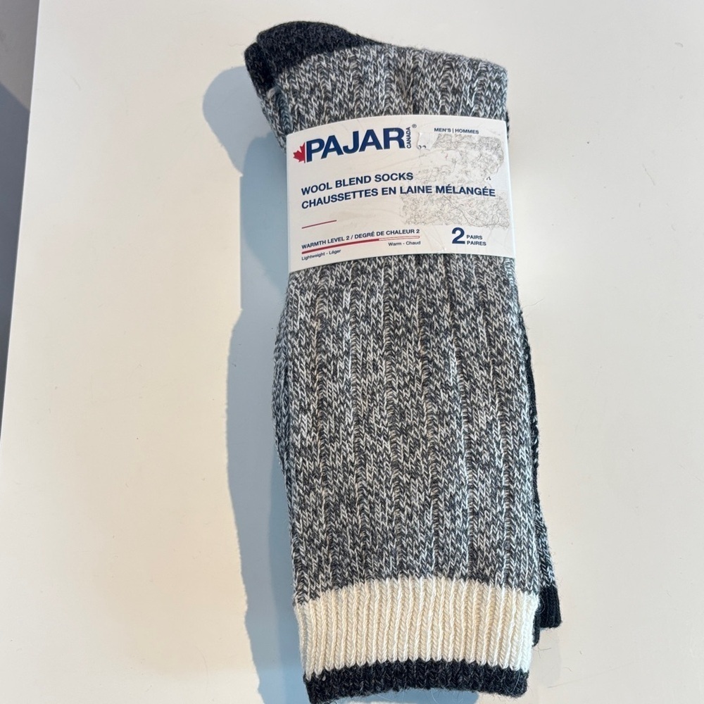 Pajar 2 pack men’s wool blend socks NWT